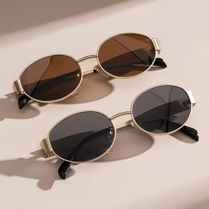 Zestaw 2 par okularów - owalne i diamentowe oprawki