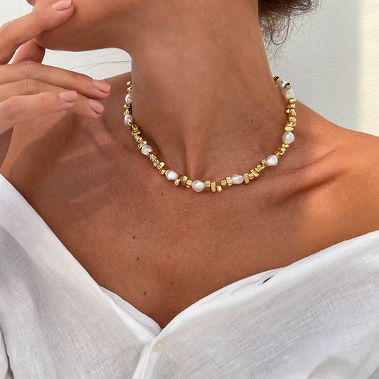 Naszyjnik klasyczny z perłami