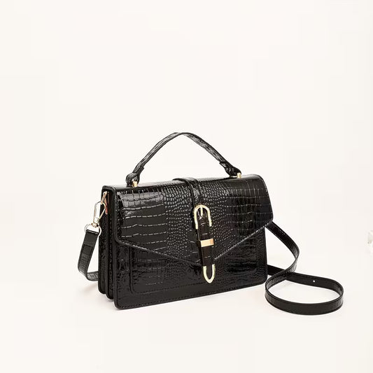 Uniwersalna torba na ramię ze wzorem krokodylej skóry